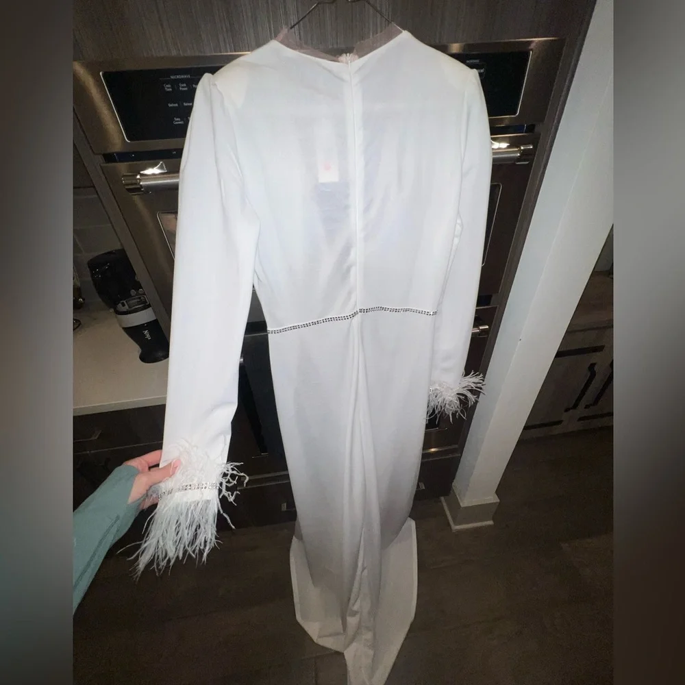 NWT White Crystal Formal Gown - Picture 8 of 13